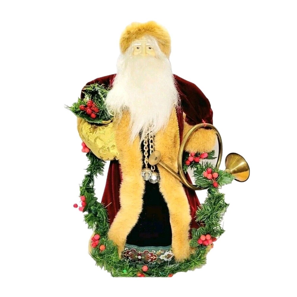 MUSICAL ANGLICAN SANTA 18" House of LLoyd 1970s Christmas Around The World WORKS